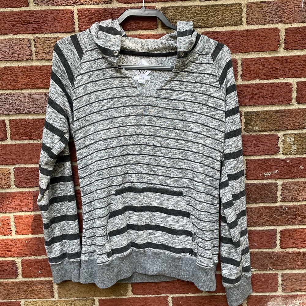 Volcom Women's Stripped Pullover with Hood